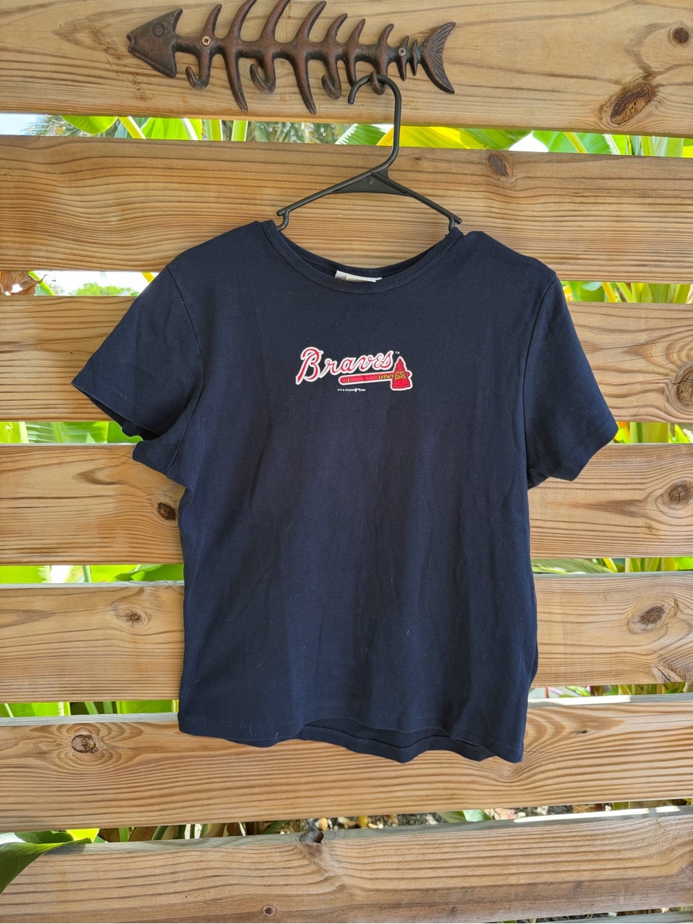 Vintage Braves Navy Short Sleeve Tee